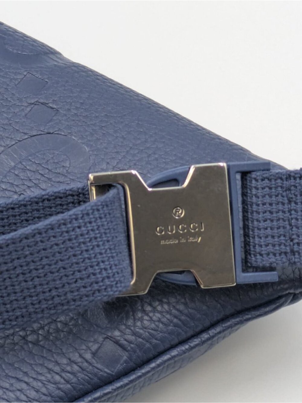 Gucci Jumbo GG Piuma Calfskin Belt Bag Navy 90cm 658582 - Picture 9 of 14
